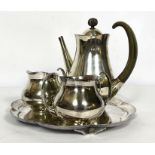 A fine 1960’s Silver coffee set, designed by Eric Clements, for Mappin & Webb, hallmarked