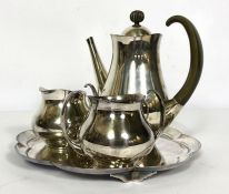 A fine 1960’s Silver coffee set, designed by Eric Clements, for Mappin & Webb, hallmarked