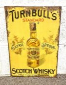 A vintage Turnbull’s Whisky advertising sign, (by descent from a member of the family), together