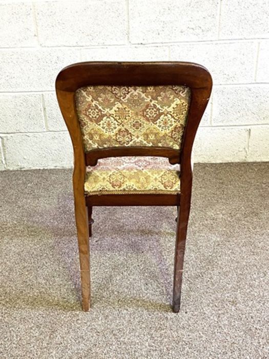 An art deco patterned moquette upholstered armchair; together with a small dining chair (2) - Image 6 of 6