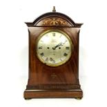 An Asprey George III style bracket clock, circa 1900, in an Architectural case, with arched top,