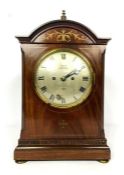 An Asprey George III style bracket clock, circa 1900, in an Architectural case, with arched top,