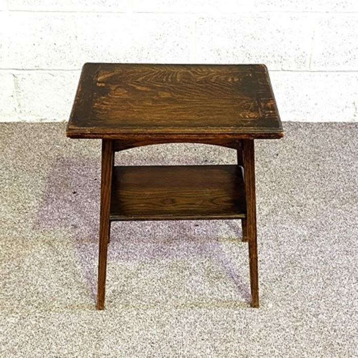 A small Victorian kneehole desk, with an arrangement of nine drawers, 74cm high, 106cm wide; and a - Image 5 of 7