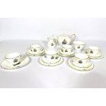 A Doulton commemorative Diamonds Jubilee Queen Victoria tea service, each piece decorated with a