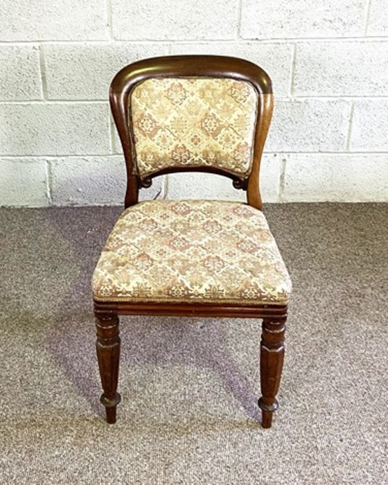 An art deco patterned moquette upholstered armchair; together with a small dining chair (2) - Image 4 of 6