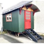 A traditional Shepherd’s Hut, 19th century and later, (Glenfield & Kennedy of Kilmarnock rolling