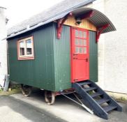 A traditional Shepherd’s Hut, 19th century and later, (Glenfield & Kennedy of Kilmarnock rolling