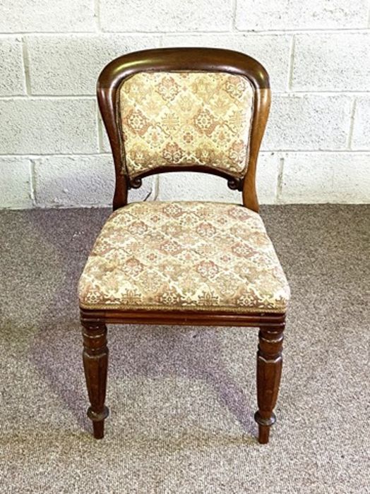 An art deco patterned moquette upholstered armchair; together with a small dining chair (2) - Image 5 of 6