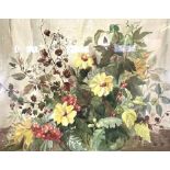 Attributed to Phyllis Irene Hibbert, British, (1903-1971), Still life of Flowers, watercolour,