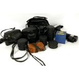 A good collection of Pentax Asahi cameras, lenses and assorted related equipment, including a Pentax
