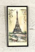 Assorted pictures and prints including the Eiffel Tower (7)