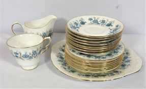 Assortment of teasets, including Colcough bone china and others similar (a lot)