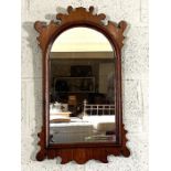 A 19th century fretwork wall mirror; together with a circular gilt mirror and a dressing mirror (3)