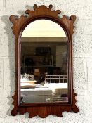 A 19th century fretwork wall mirror; together with a circular gilt mirror and a dressing mirror (3)