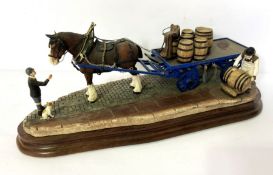 Border Fine Arts 'Guinness Dray', model no. B0838 by Ray Ayres, limited edition of 1250, on wooden