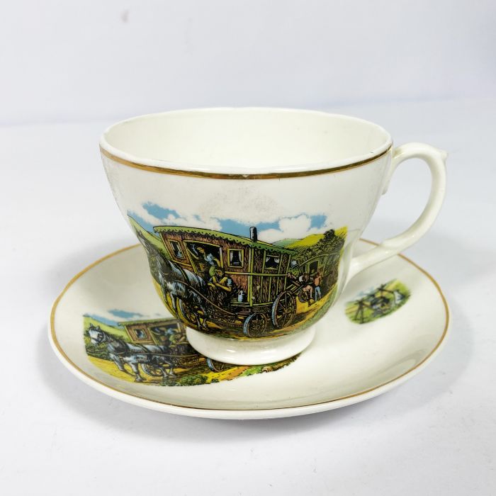 A large assortment of bone china, including a part dinner service, decorated with bands of - Image 20 of 20