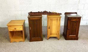 Four assorted bedside cabinets, including a 19th century mahogany cabinet (4)