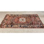 A small Iranian Senneh wool rug, modern, 190cm x 130cm; together with another similar Iranian rug (