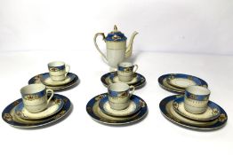 Assortment of tea and coffee sets with assorted decorative plates (a lot)