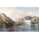 John Sibson, British (1942-), Steamer on Loch Lomond, watercolour, signed 31cm x 47cm