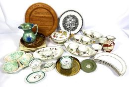 A selection of assorted decorative ceramics, including a Highlander style toby jug, presentation