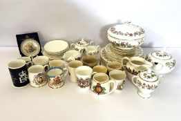 A group of collectors Royal commemorative china, together with a group of tableware including a