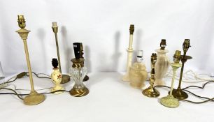 A group of eleven assorted modern table lamps (11)