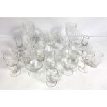 A large quantity of assorted table glassware, including crystal cut wine glasses, a Royal