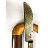 A rare Victorian Cowen’s Patent combined walking stick/ pruning knife, circa 1884, with a