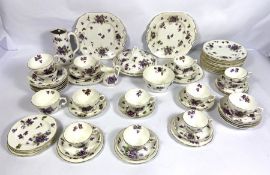 A group of tea wares including a Gladstone fine bone china tea service decorated with flowers and