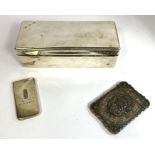 A Victorian silver card case, Birmingham 1876, makers mark for Hilliard & Thomason, with an embossed