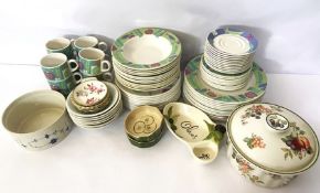 A group of assorted colourful kitchen ceramics, including Royal Doulton “Salad Days” etc. (a lot)