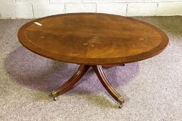 Assorted furniture, including a Regency style mahogany veneered coffee table, a drop leaf coffee