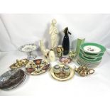Assorted ceramics, including a pair of Chinese stoneware ginger jars, 20th century, a set of
