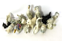A selection of fine ceramic animals, including a Beswick Scottie dog and a Beswick West Highland