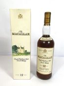 The Macallan Single Highland Scotch Whisky, 12 years Old, 1 litre, 43% vol, circa 1997, in