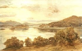 James Scott Kinnear, Scottish (c.1846-1919) View of Stalker Castle, watercolour, signed LR: J