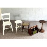 A selection of assorted vintage chairs, including kitchen chairs, side chairs and a white painted