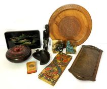 Miscellaneous items, including a Mauchline collectors book “Poetical Works of Robert Burns, 1896”,