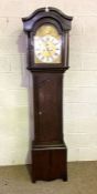 A Scottish George III oak cased longcase clock, signed Wm. Allan, Aberdeen, with 12 inch arched