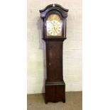 A Scottish George III oak cased longcase clock, signed Wm. Allan, Aberdeen, with 12 inch arched
