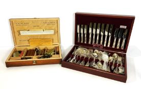 A vintage fine cigar humidor case, including assorted related objects with two agate based lighters,