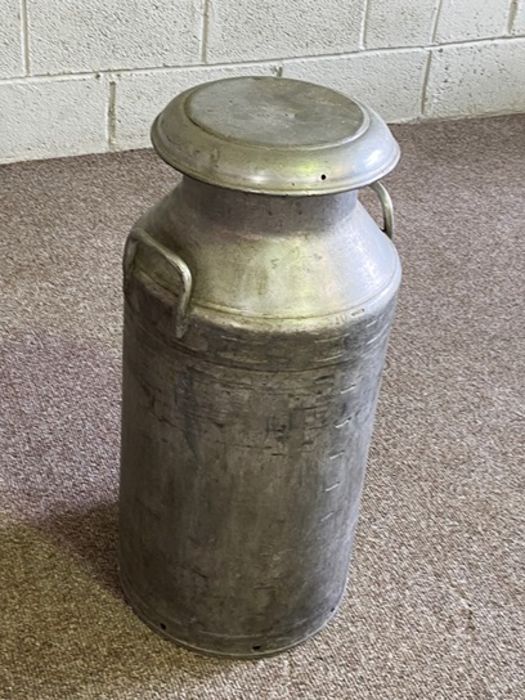 A vintage aluminium Milk churn, marked CWS Ltd, 73cm high - Image 3 of 3