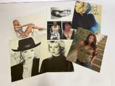 A large group of autographed fashion, celebrity and cinema related photographs, including Kim Wilde,