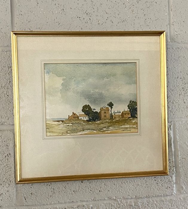 A group of 11 assorted watercolours and pictures, including Fishing in a highland river; a Borders - Image 15 of 16