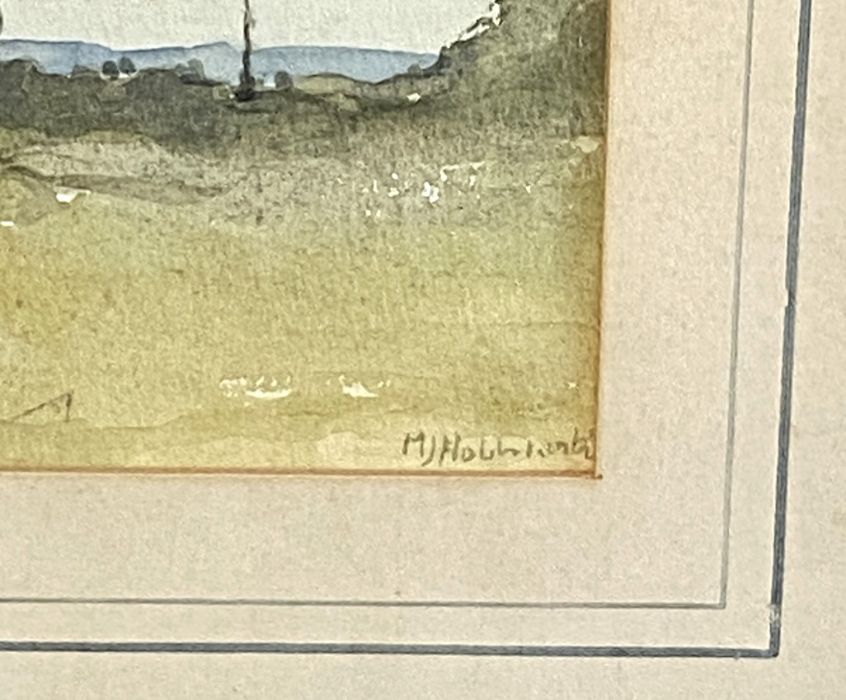 A group of 11 assorted watercolours and pictures, including Fishing in a highland river; a Borders - Image 9 of 16