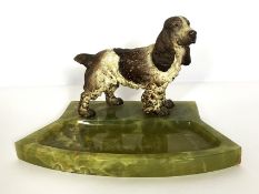 A good and large Austrian cold painted bronze figure of an English Cocker Spaniel, possibly by