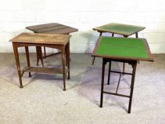 A small Sutherland table, two small card tables and another occasional table (4)