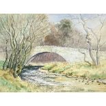 John Cuthberson, British, three watercolours, including a Scottish Tower House; a Highland Forest;