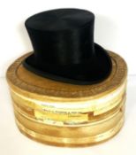 A Battersby & Co. Gentleman's silk top hat; internal measurement 53cm
